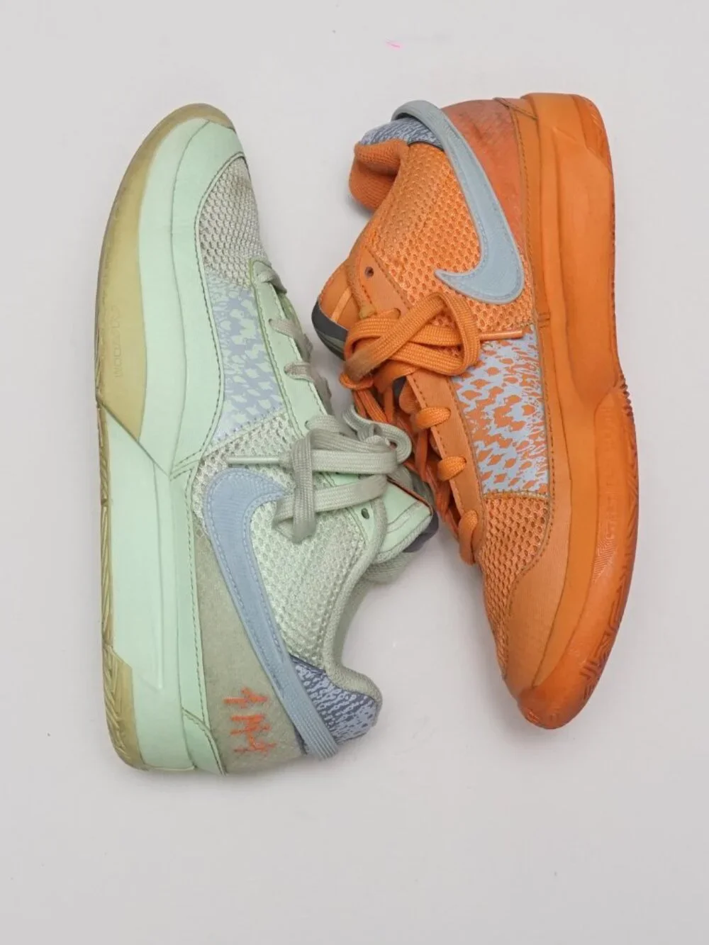 Nike Ja 1 Mismatched Ja Morant Bright Mandarin Orange Vapor Green FQ4796 Men 6.5